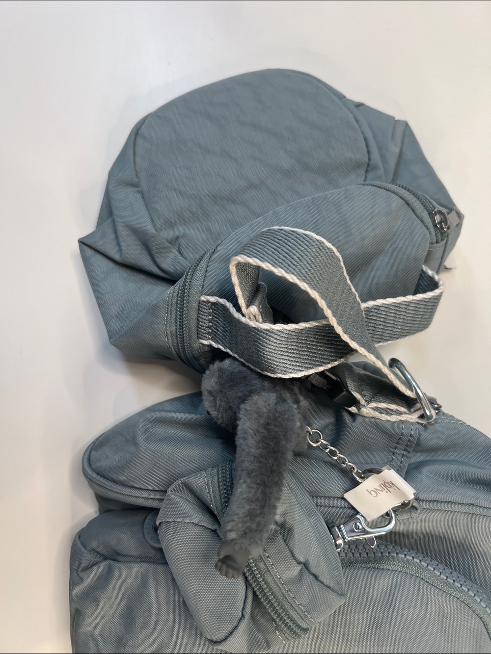 Kipling Slate Blue Convertible Crossbody Duffle - Picture 3 of 8